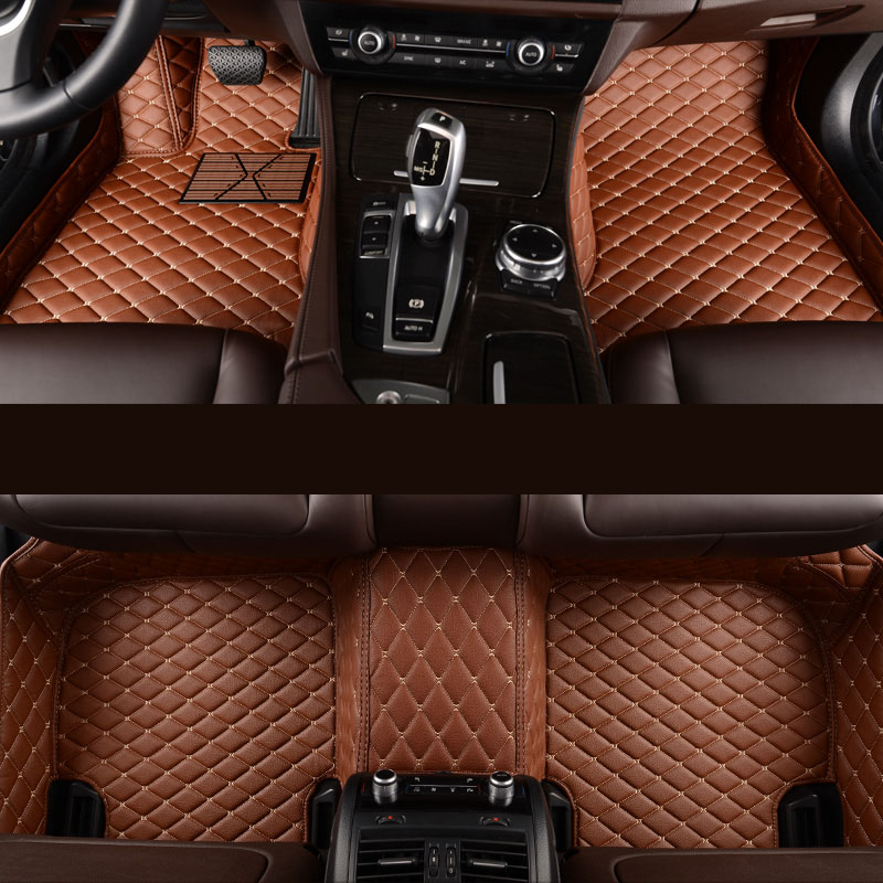 Customized leather car floor mats