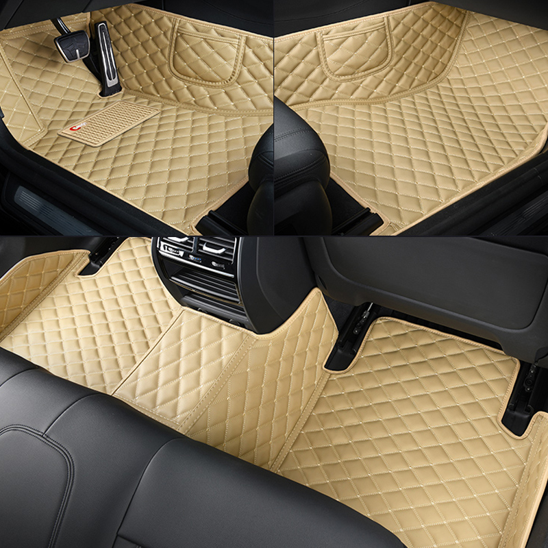 Luxury leather car floor mats