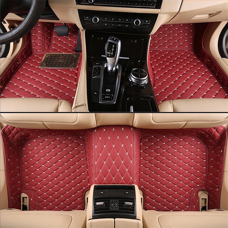 Luxury leather car floor mats