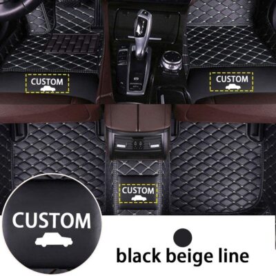 5D Custom Leather Car Floor Mats Full Set for LEXUS KIA Honda