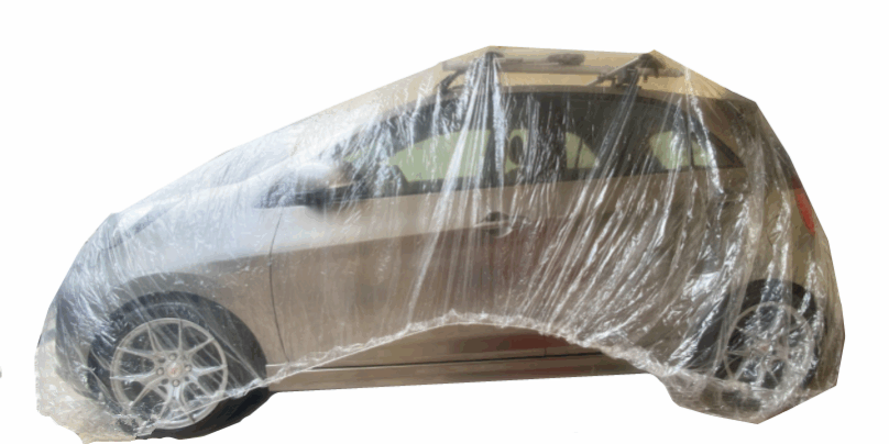 Clear Disposable Plastic Car Cover for Auto Body Protection