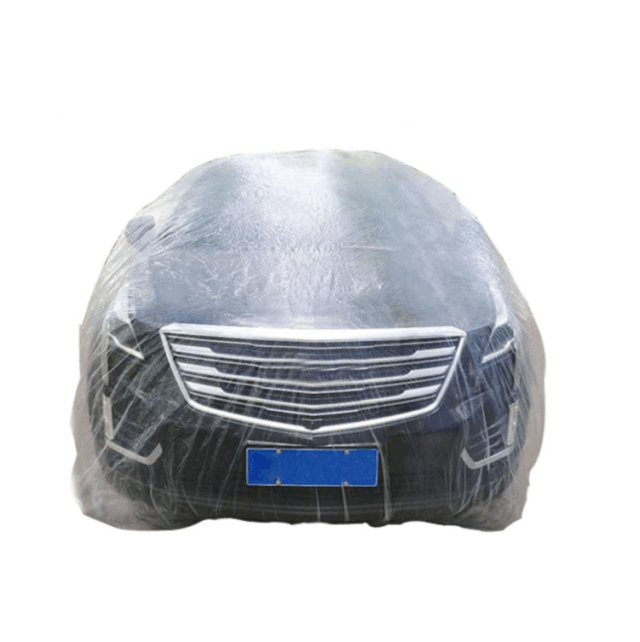 Clear Disposable Plastic Car Cover for Auto Body Protection
