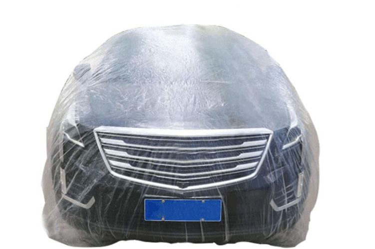 Clear Disposable Plastic Car Cover for Auto Body Protection