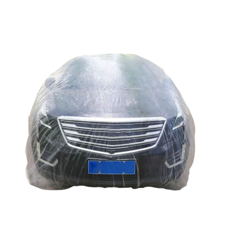 Clear Disposable Plastic Car Cover for Auto Body Protection