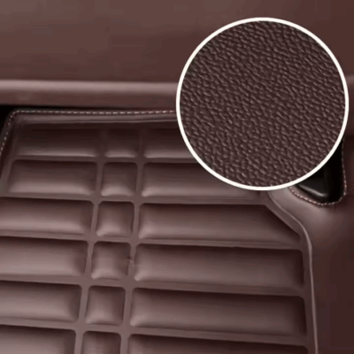 OEM 5D Leather Full Set Car Floor Mats Hot Press Custom Fit Carpet