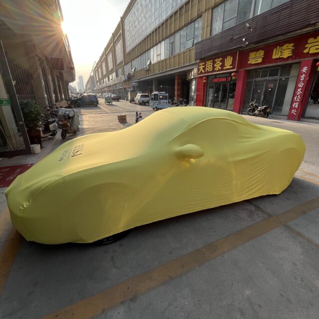 Premium Elastic Fabric Tailored Car Cover for Vehicle Protection