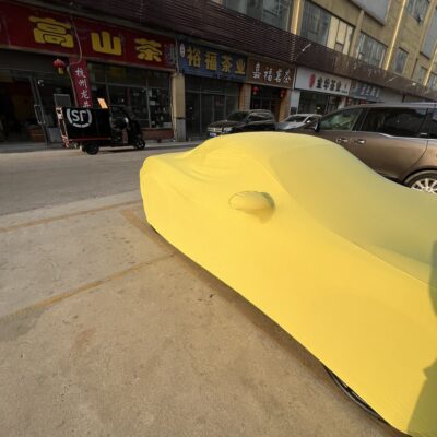 Premium Elastic Fabric Tailored Car Cover for Vehicle Protection