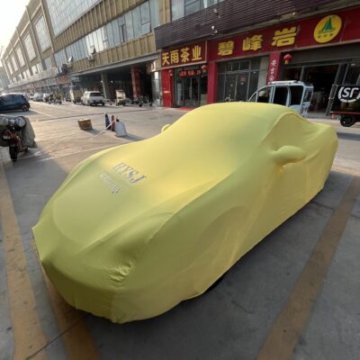 Premium Elastic Fabric Tailored Car Cover for Vehicle Protection