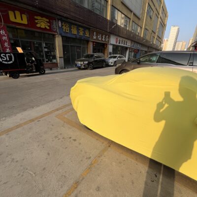 Premium Elastic Fabric Tailored Car Cover for Vehicle Protection