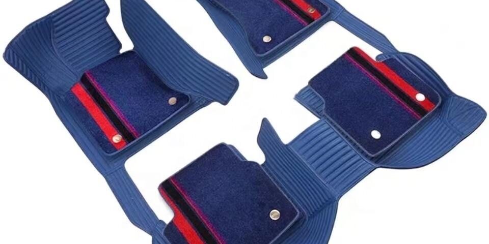 Purple Wear-Resistant Car Floor Mats with Colorful Design